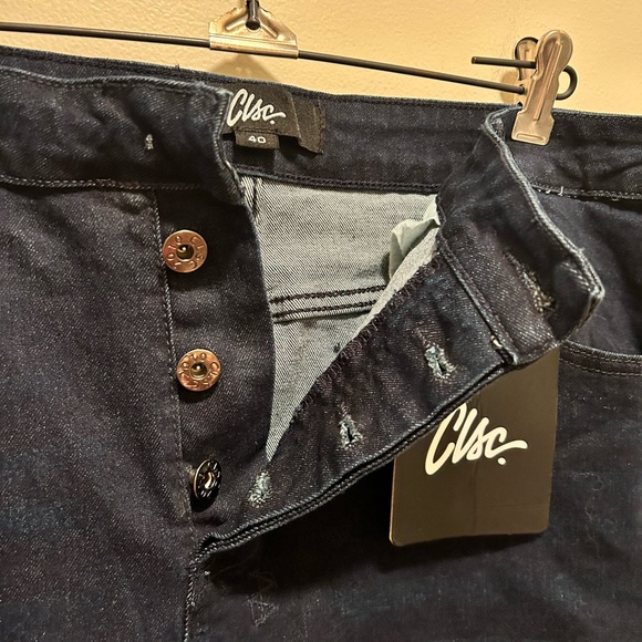 Clsc Mens Dark Wash Slim Fit Jeans 40x32 - Picture 4 of 7